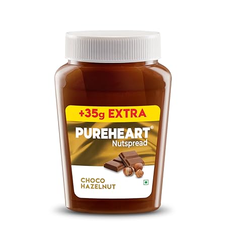 Image of Pureheart Nut Spread Choco Hazelnut (380 gm, Pack of 3) Delicious, Smooth & Creamy Snack, Nutty Chocolate Hazelnut Spread for Breakfast