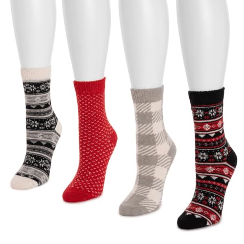 Image of MUK LUKS Women's Holiday 4 Pair Pack Socks