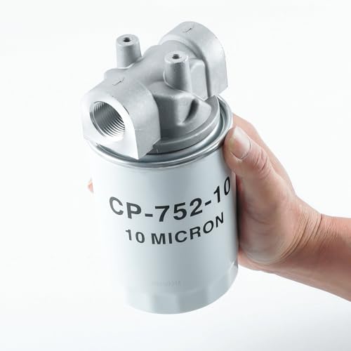 Image of Hydraulic Oil Filter Assembly,10 Micron,3 /4 inch NPT, 20 GPM,200 PSI, Hydraulic Return Line Filter Housing with Indicator Port for Log Splitters & Mini Excavators,Models 723-0405, CP-752-10,221006 kit
