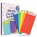 Decorably 110 Pack Colorful Money Envelopes for Cash, 6.5 x 3.5in with Self-Adhesive, 100GSM thick, Coins, Tip, Gift, Trinkets, Small Items, Banking, Business, Jewelry