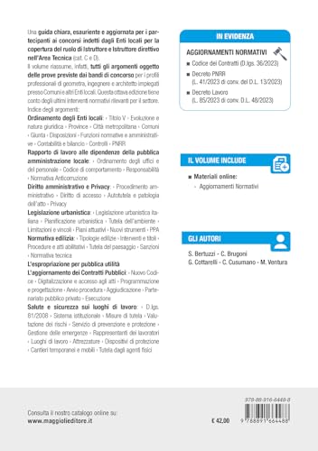 Concorso Istruttore E Istruttore Direttivo. Area Tecnica Cat. C E D Negli Enti Locali - 2