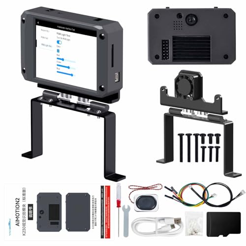 Yahboom K230 AI Development Board 1.6GHz High-performance chip/2.4-inch Display/Open Source Robot Maker Python, Supports AI Visual Recognition CanMV Sensor (with Adjustable Bracket)