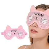KOQAIIZ Antifaz de Gel Frío y Calor para Ojos, Gato Máscara Refrescante, Alivio de Migrañas, Ojos Hinchados y Fatiga Ocular
