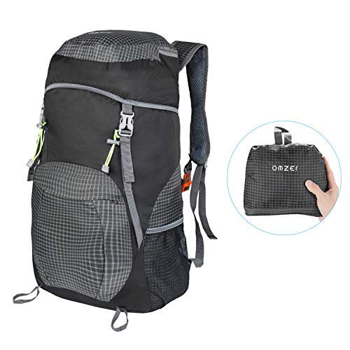 omzer Lightweight Packable Backpack Daypack, Waterproof Hiking backpack for men women, 35L larger Durable Foldable Backpacks for Hunting, Travel, Camping, Cycling, Trekking Outdoor