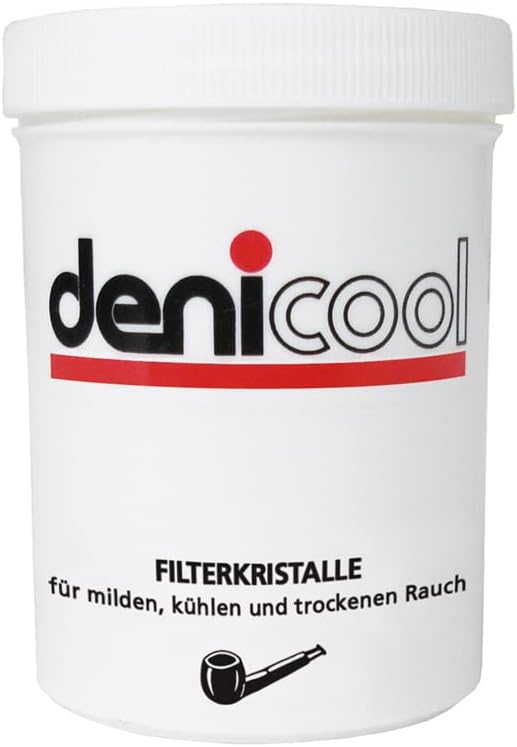Denicotea Denicool Tobacco Pipe Filter Crystals - 50g - Pack of 4 - Improves Flavor - Smoother Smoke - Less Tar & Moisture - Helps Keep The Pipe Clean - 60616