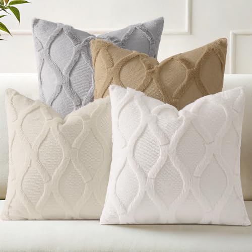 decorUhome Spring Set of 4 Throw Pillow Covers 20x20 Inch,