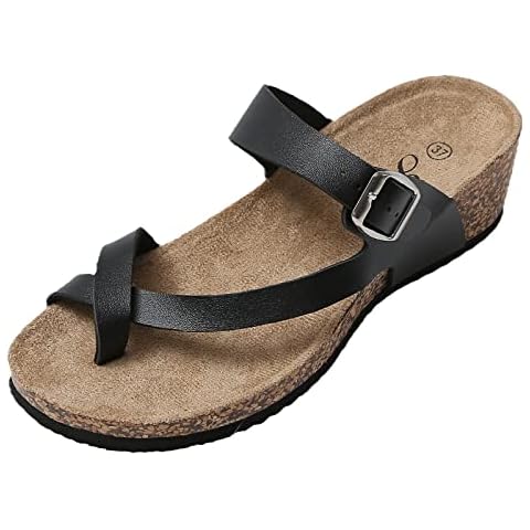 JOMIX Sandalias Mujer Cuña Hebilla Ajustable Cover