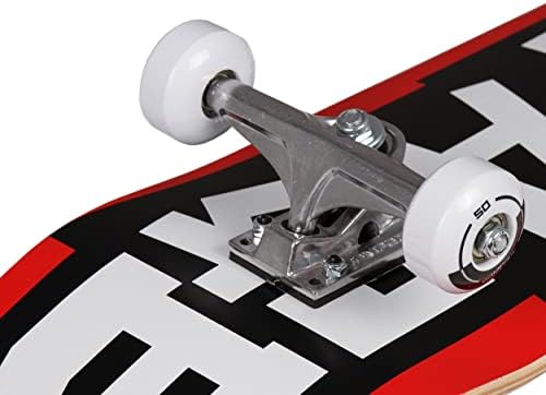 Rampage Skateboard Block Logo Red Skateboard for Kids - Skateboard for Kids, Boys, Girls and Teens Ideal Pro Skateboard for Beginners Learning Stunts.