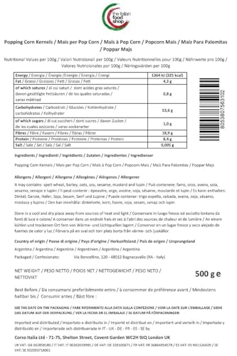 Popcorn Mais (500g, 2er Pack) | Popcorn Large-Pack (2 x 500g) | GMO Frei