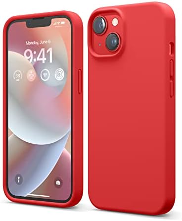 elago Liquid Silicone Case Compatible with iPhone 14 Case (6.1"), Premium Silicone, Full Body Protection - 4 Layer Shockproof Phone Cover, Anti-Scratch Soft Microfiber Lining (Stone)