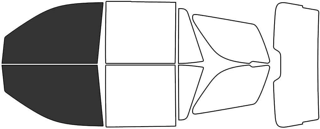 Rvinyl Window Tint Kit Compatible with Chevrolet Tahoe 2021-2025 - Black 20% - Single Ply No Bubble Film - Do it Yourself Vehicle Front Precut Kit