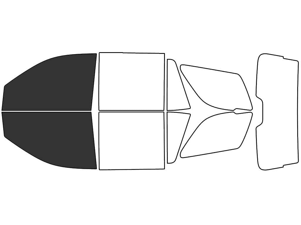 Rvinyl Window Tint Kit Compatible with Chevrolet Tahoe 2021-2023 - Front Precut Kit - 20%