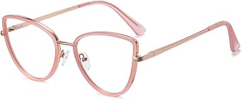 Cat Eye Glasses Frame Fashion Metal TR90 Eyewears Elegant Anti Blue Light Eyeglasses for Women
