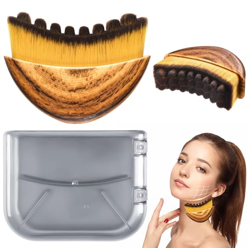 New Lymphatic Contour Face Brush,Lymphatic Drainage Massager for Chin & Neck,Ultra-Soft Bristles Suitable for All Skin Types,Portable Ergonomic Beauty Tool with Travel Case（1 Pcs）