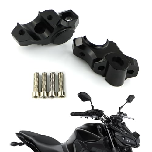 Mantt Handlebar Riser Fit for MT-09 FZ-09 MT 09 FZ 09 2020-2015, XSR900 2020-2017 Offset Handle Bar Relocator Set Rises 40mm Up 24.8mm Back by mantt - Used condition - CA$30.82
