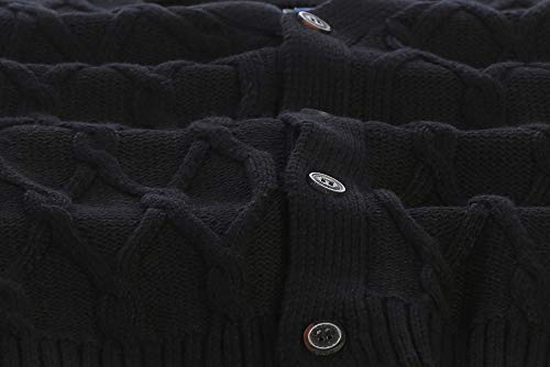 Gioberti Kids And Boys 100% Cotton Knitted V-Neck Button Up Cardigan Sweater, Black, Size 5 #TOP1