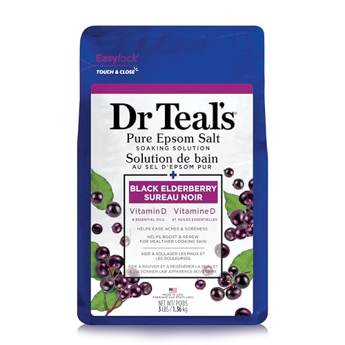 Dr Teal's Salt Soak with Pure Epsom Salt, Elderberry, 3 lbs