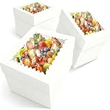 Kviceo 3 Pack 10x10x8 Inch White Cake Boxes with Window and Lids – Disposable Bakery Boxes for Cakes, Donuts, Pies, Cookies – Birthday, Wedding, Party Supplies