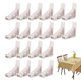 Generico 20 pinzas para manteles – Bloqueo antiviento para interiores y exteriores, restaurantes, cenas familiares, Navidad, cumpleaños, camping