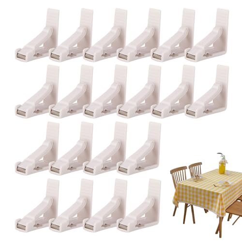Bohany Soporte para mantel | 20 clips de mantel para mesas al aire libre | Abrazaderas resistentes al viento para restaurante, cena, fiesta, familia, boda, cumpleaños, Navidad, interior