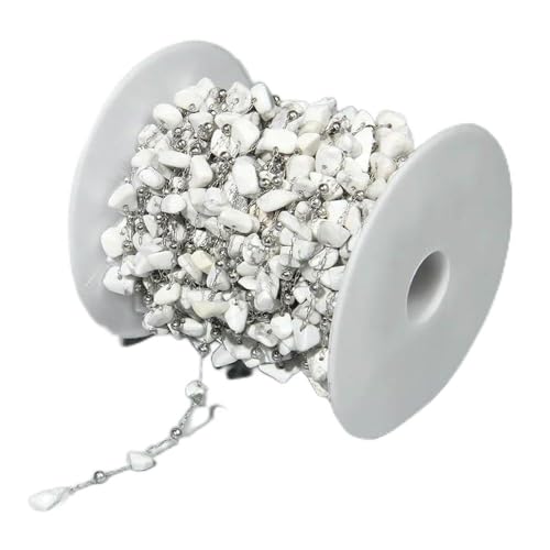 Cadena de malaquita y acero inoxidable SS con gemas de alta calidad para joyería