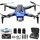 HYTOBP P17 GPS Drohne mit Kamera 4K Erwachsene, Drone 4K GPS mit bürstenlosem Motor, 3 Akkus, 5G-WLAN-Übertragung, FPV RC Drohnen mit 3 Kameras, Follow Me, Automatische Rückkehr, unter 249g