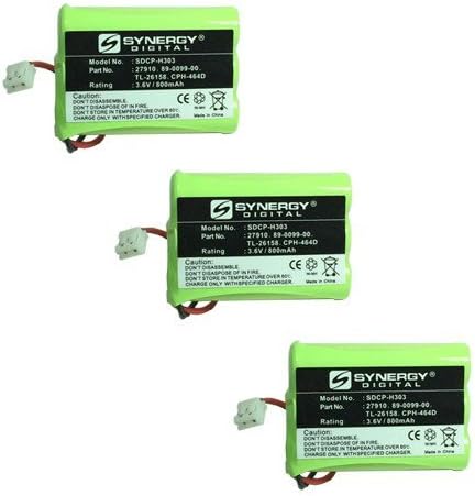 AT&T-Lucent E597-1/-2 Cordless Phone Battery Combo-Pack includes: 3 x SDCP-H303 Batteries