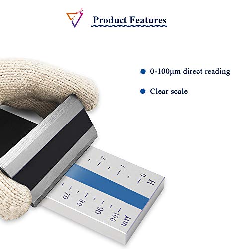 MXBAOHENG Grindometer Single-Channel Grind Fineness Gauge Gage Stainless Steel Hegman Gauge 0-100μm 0-8 Hegman