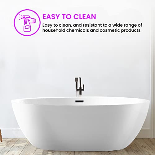 Vanity Art Contemporary Acrylic Freestanding Bathtub #TOP16
