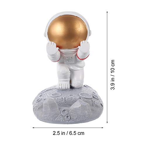 Amosfun 2 Peças Astronauta Estátua de Resina Planeta Estátuas Mesa Astronauta Figura Escultura Estat
