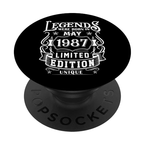 Cumpleaños Mayo 1987 Edición Limitada Regalo Legend May PopSockets PopGrip Intercambiable
