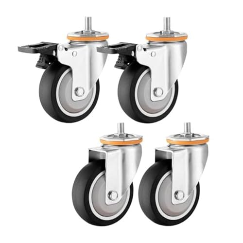 Juego De 4 Ruedas Giratorias For Muebles Tpr Con Rodamientos De Bolas For Carro, Muebles Y Banco De Trabajo Color : M10x30mm, Size : 5in Juego De 4 Ruedas Giratorias For Muebles Tpr Con Rodamientos De Bolas For Carro, Muebles Y Banco De Trabajo Color : M10x30mm, Size : 5in