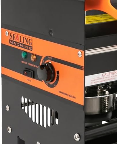 Manual Tea Cup Sealer Machine, 170mm Bubble Tea Sealer, 300 Cups/H, Heating Technology for Milk Tea, Cake Shops, Coffee Shops, Snack Bars (Blue) - Perfect for Efficient Sealing!