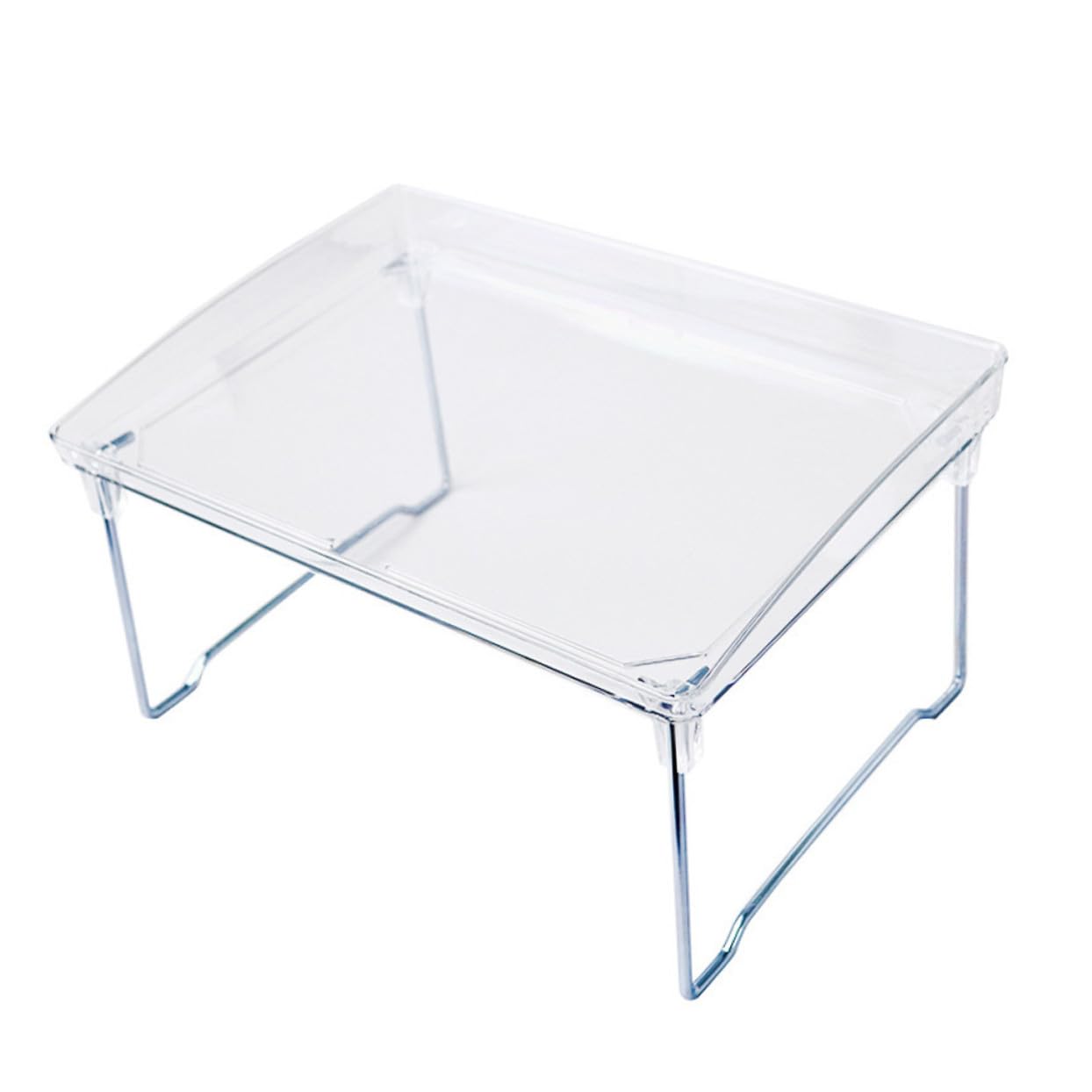Estante organizador apilable de plástico y metal duradero para el armario de casa