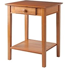 Winsome Studio End Table / Printer Stand, with Drawer, for Home Office, 29", Honey