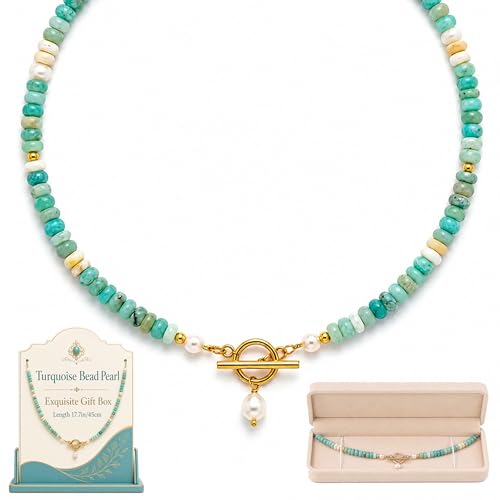 Turquoise Jewelry for Women, 17in...