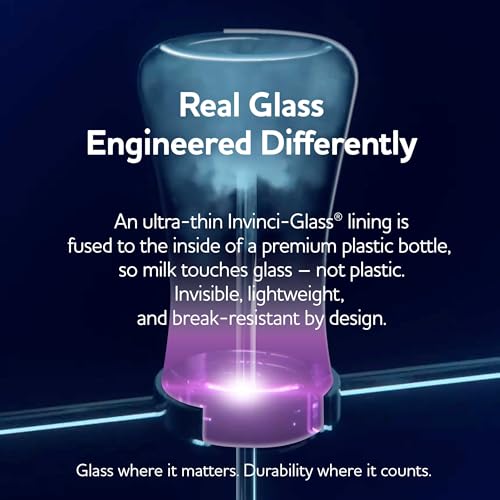 Image of Chicco Duo Hybrid Baby Bottle Newborn Starter Giftset, Real Glass Inside, Lightweight Plastic Outside, Patented Invinci-Glass Technology, Intui-Latch Nipple, Clear /Grey