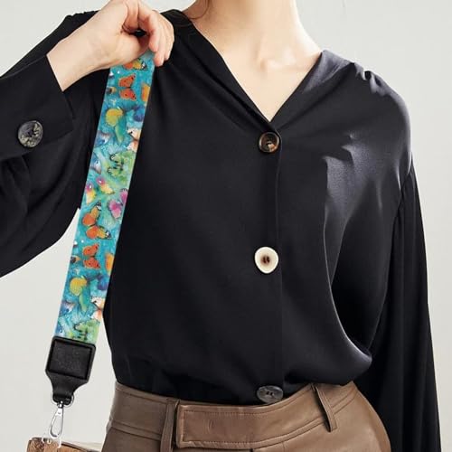 Image of Adjustable Purse Strap for Women, Crossbody Wide Handbag Strap Replacement, Sturdy Bag Strap with Silver Hardware
