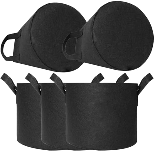 YARNOW Sacchi per La Semina Ispessiti da 5 Galloni Sacchi per La Coltivazione di Ortaggi in Tessuto Non Tessuto Eccellente Flusso per La Crescita