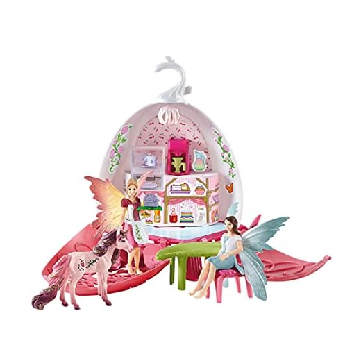 Schleich bayala, 14-Piece Playset, Fairy Toys for Girls and Boys Ages 5-12, Fairy Café Blossom Toy Set