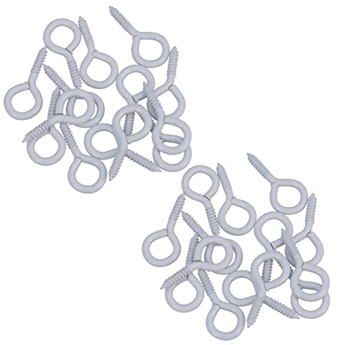 Screw Eye Hooks Fasteners Picture Curtain Hanger 8mm Hook 30mm Length 28pc