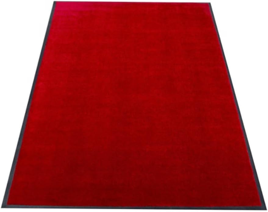 Indoor/Outdoor Entrance Floor Mat with Non-Slip Vinyl Backing, Fade and Stain Resistant Carpet Rug Commercial Grade (3' x 5', Red)