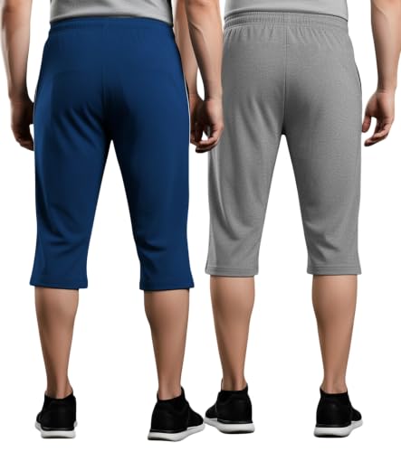 Image of FEEL TRACK Men's Regular Fit Three Fourth Capri (Pack of 2)