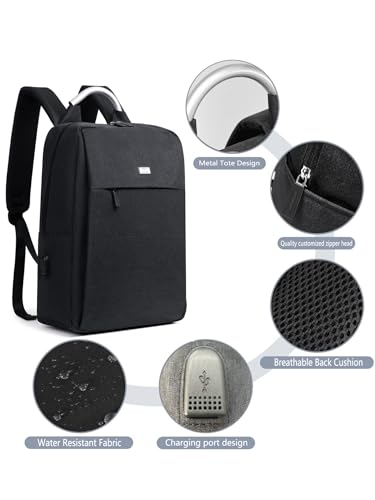 NST Waterproof Laptop Backpack for Ｍen - Travel Business Bags for Men, College Bookbag Computer Bag Fits 15.6 Inch Notebook (GYL1)2