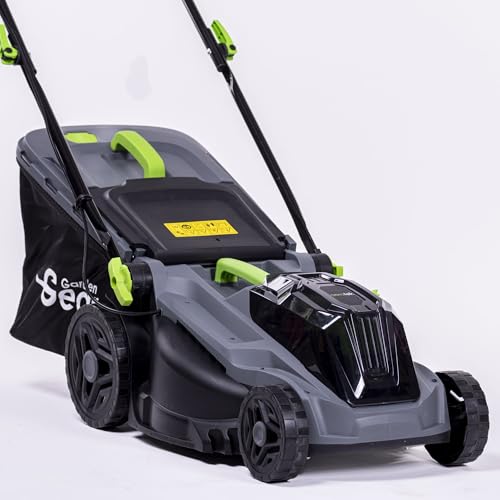 Aerotek 40V Cordless Lawn Mower, 38cm Cutting Width, 42L Grass Box, 2 x 20V 4.0Ah Batteries, Brushless Motor, 5 Cutting Heights
