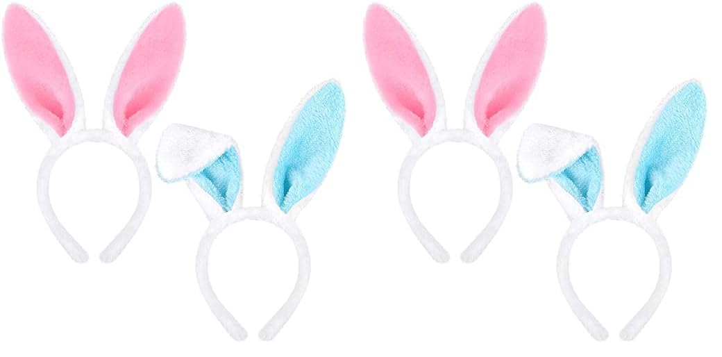 Pack of 1 Bunny Headband Plush Rabbit Ears Headwear Bunny Ear Headband, for Easter Party Favor Costume Accessories for Kids and Adults