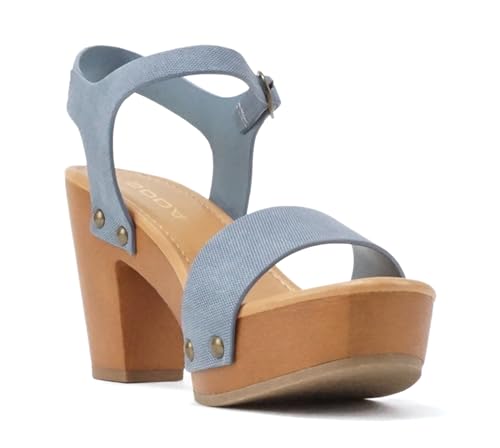 Image of Soda CHIVAS ~ Women's Bold Buckles Studded Wedge Sandal