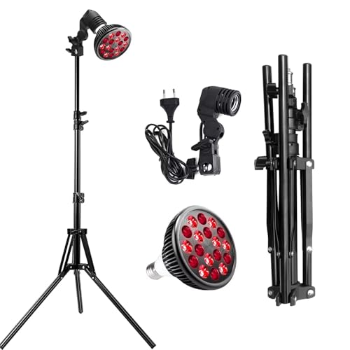 Image of wolezek Red Light Therapy Lamp, 660nm Red and 850nm Near Infrared LED