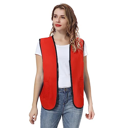 TopTie Supermarket Uniform Vest Zipper Volunteers Event Vest Unisex Waistcoat2