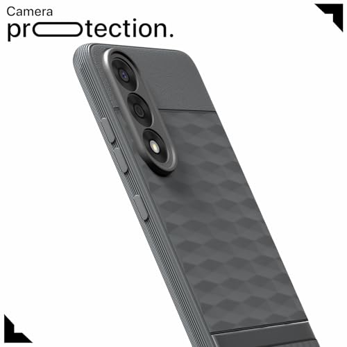 Image of Pikkme Back Cover for OnePlus Nord 5 5G Camera Protection 3D Hexa Cube Design Silicone Protective Bumper Case (Grey)